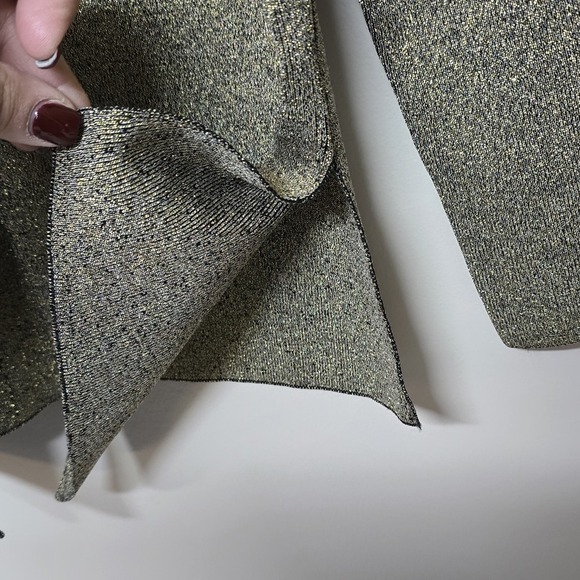 MM Lafleur NWT Woolf Jardigan Gold Size XL Career Academia Sparkly $295 Luxury - Picture 9 of 13